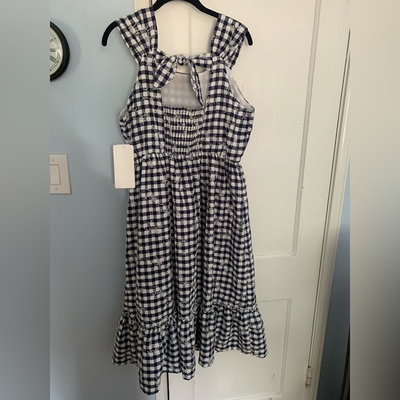 Blueberi Boulevard Navy and White Gingham Sundress - Picture 3 of 13